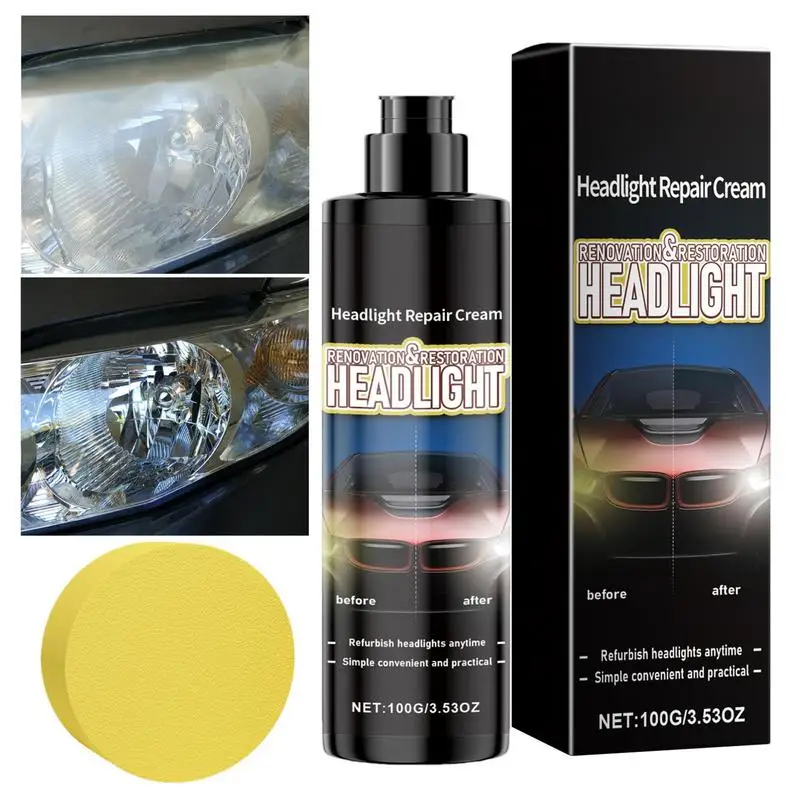 Headlamp Restoration Kit Headlight Cleaner Restorer Polish Renovation Kit Headlight Lens Polish Repair Headlight Renovation Tool