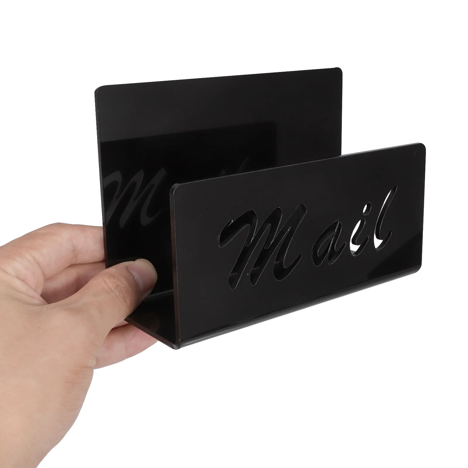 Mail Organizer Desktop Acrylic Holder for Table Countertop Postcard Display File Storage Rack Efficient Space Saving Solution