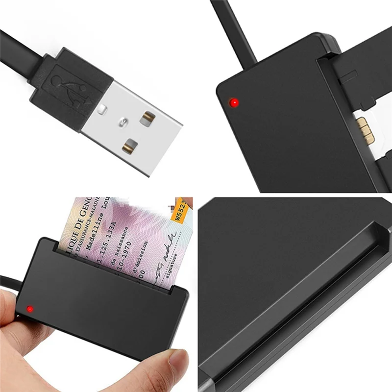 B27B USB2.0 Multifunctionele universele smartcardlezer voor SIM/telefoonkaart Universele smartcardlezer