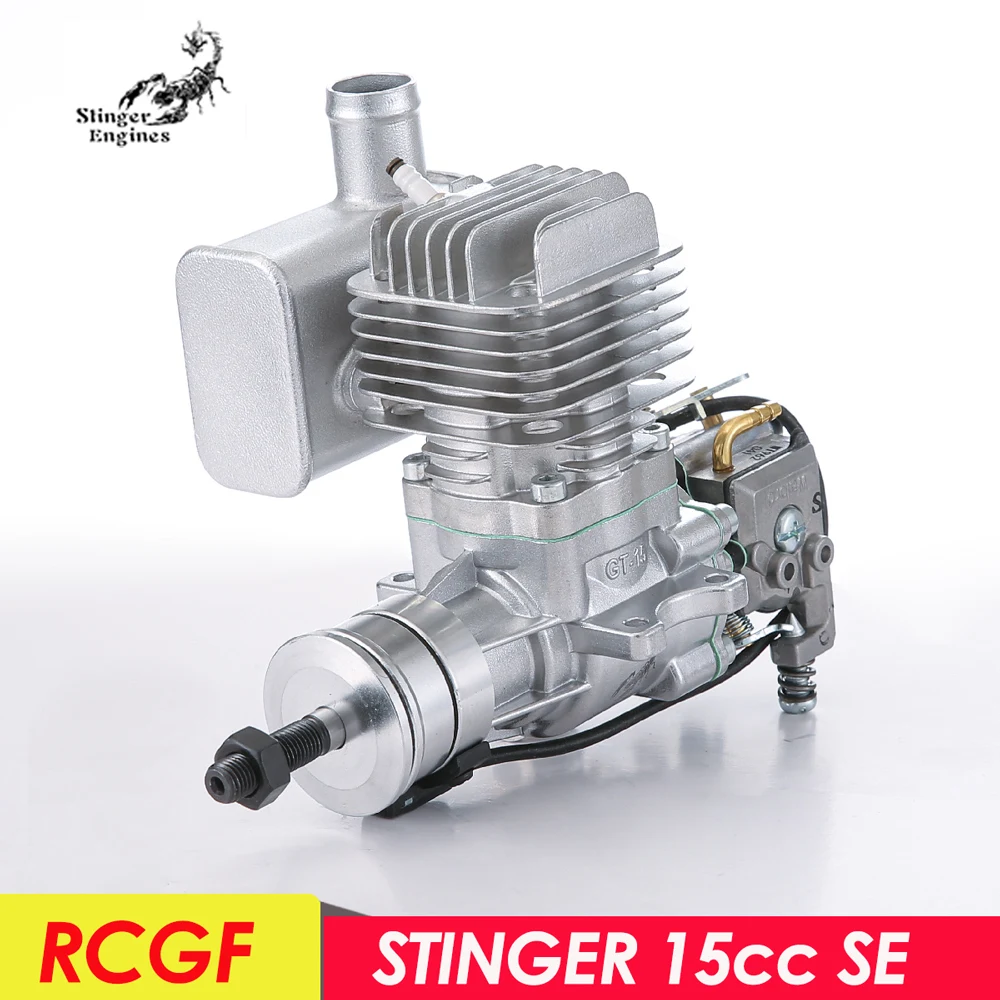 

RCGF Stinger 15cc SE, боковая выхлопная труба, 2 цикла, одноцилиндровый бензиновый двигатель с воздушным охлаждением для радиоуправляемой модели самолета с неподвижным крылом