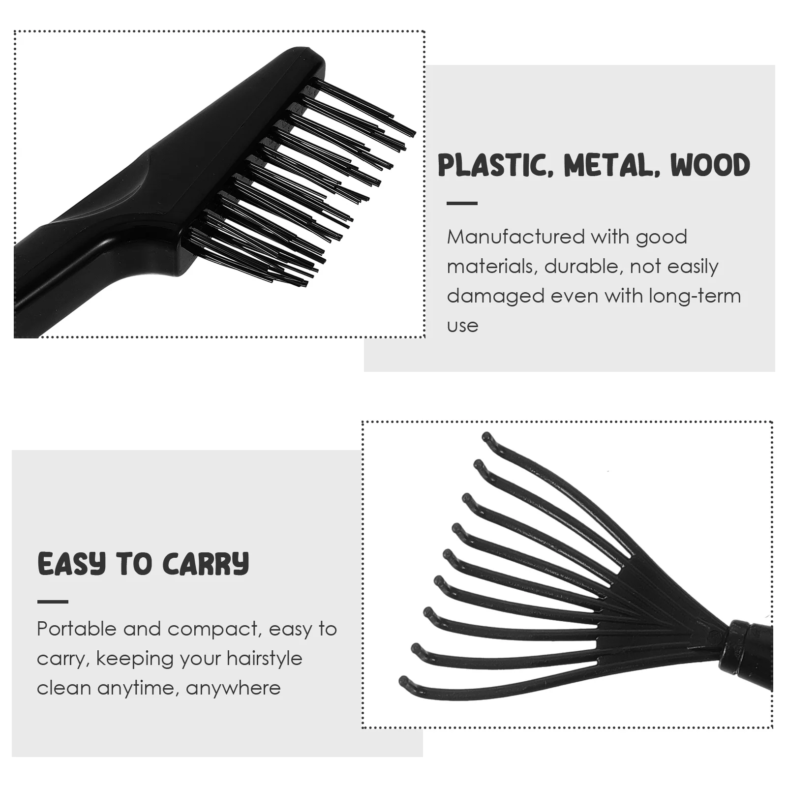 

4pcs Hairbrush Cleaner Tool Comb Rake Curling Claw Pet Brushes Detergent Remover Metal Portable Compact Stylish