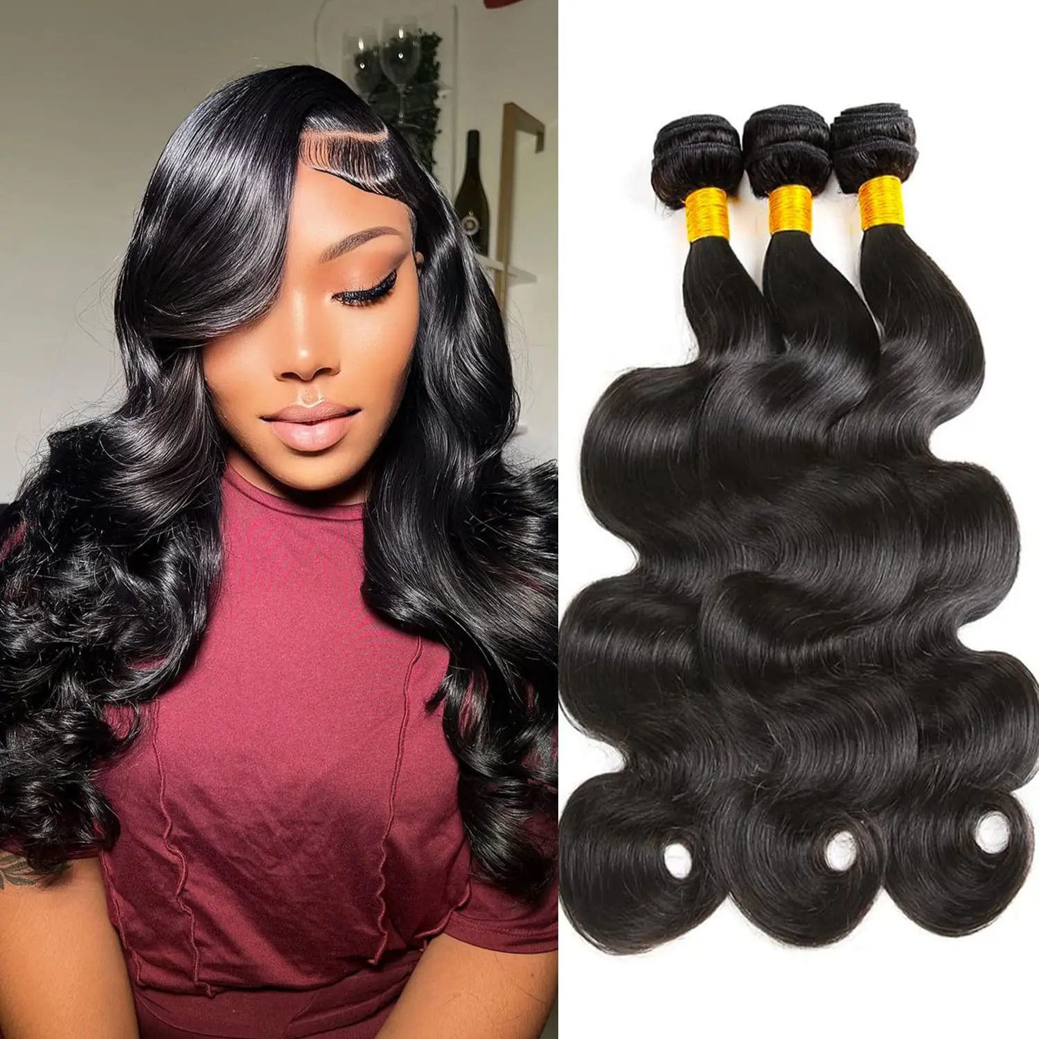32 Inch 10A Brazilian Body Wave Human Hair Bundles 1/3/4 PCS Body Wave Human Hair Extensions Remy Hair Sale