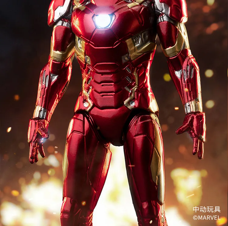 4 Zoll Original 1/10 ZD Toys Iron Man Actionfigur MK1 MK2 MK3 MK4 MK5 MK6 MK7 Tony Stark Anime Puppe Modell Kinder Geburtstagsgeschenk – Detail 9