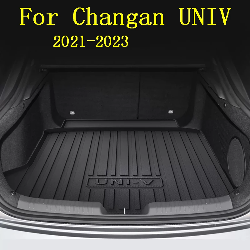 For Changan UNIV UNI-V 2021-2023 Car Styling Rear Trunk Liner Cargo Boot TPO Trunk Mat Floor Tray Mud Kick CarpetAccessories