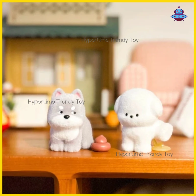 

Genuine 52TOYS Poopoo Pups Series Blind box Cute Flocked Ornaments Trendy Novelty Toys Surprise Holiday Gifts