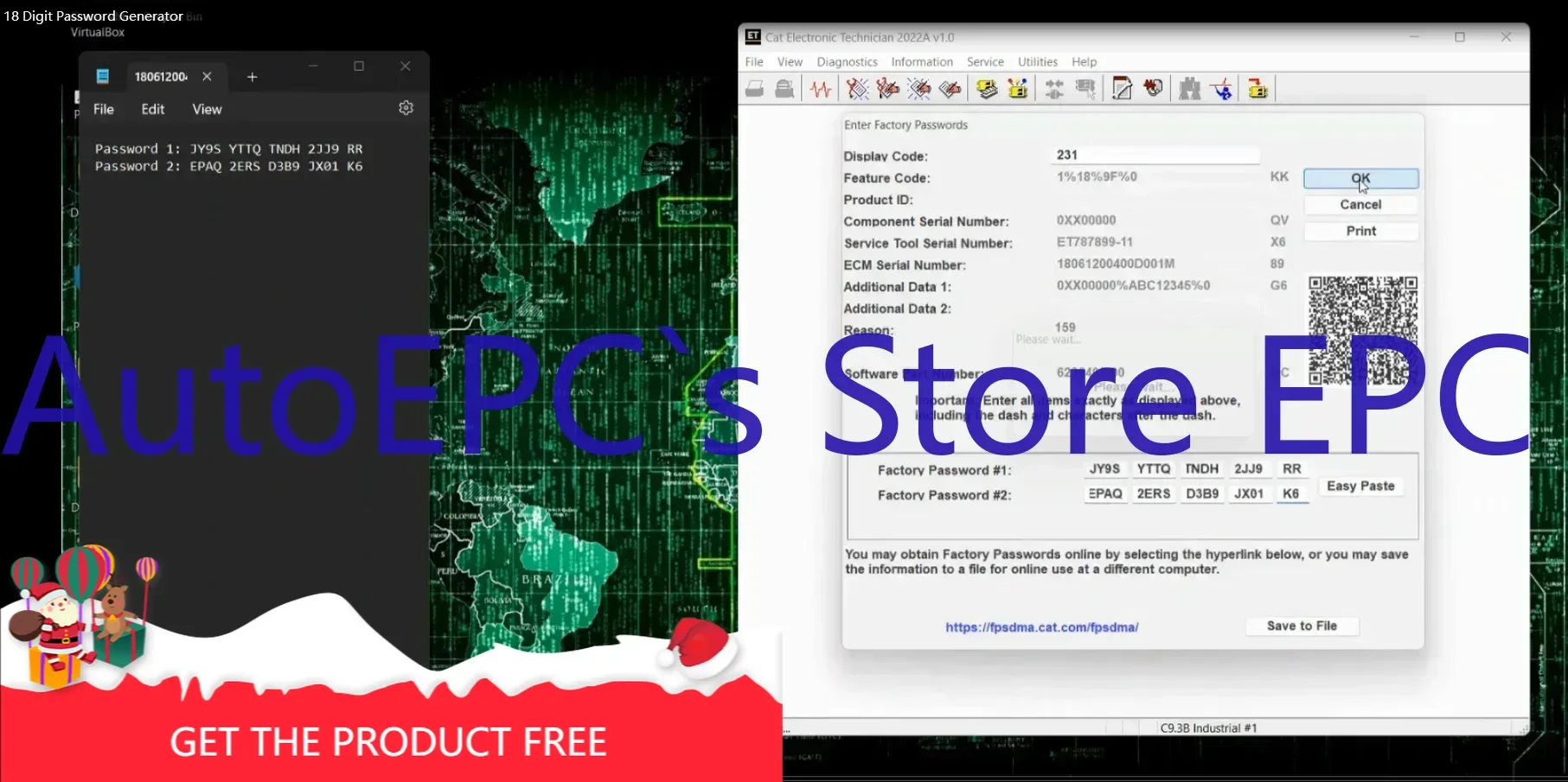 AutoEPC 18 Digit Factory Password for Cat [ Without Generator ]