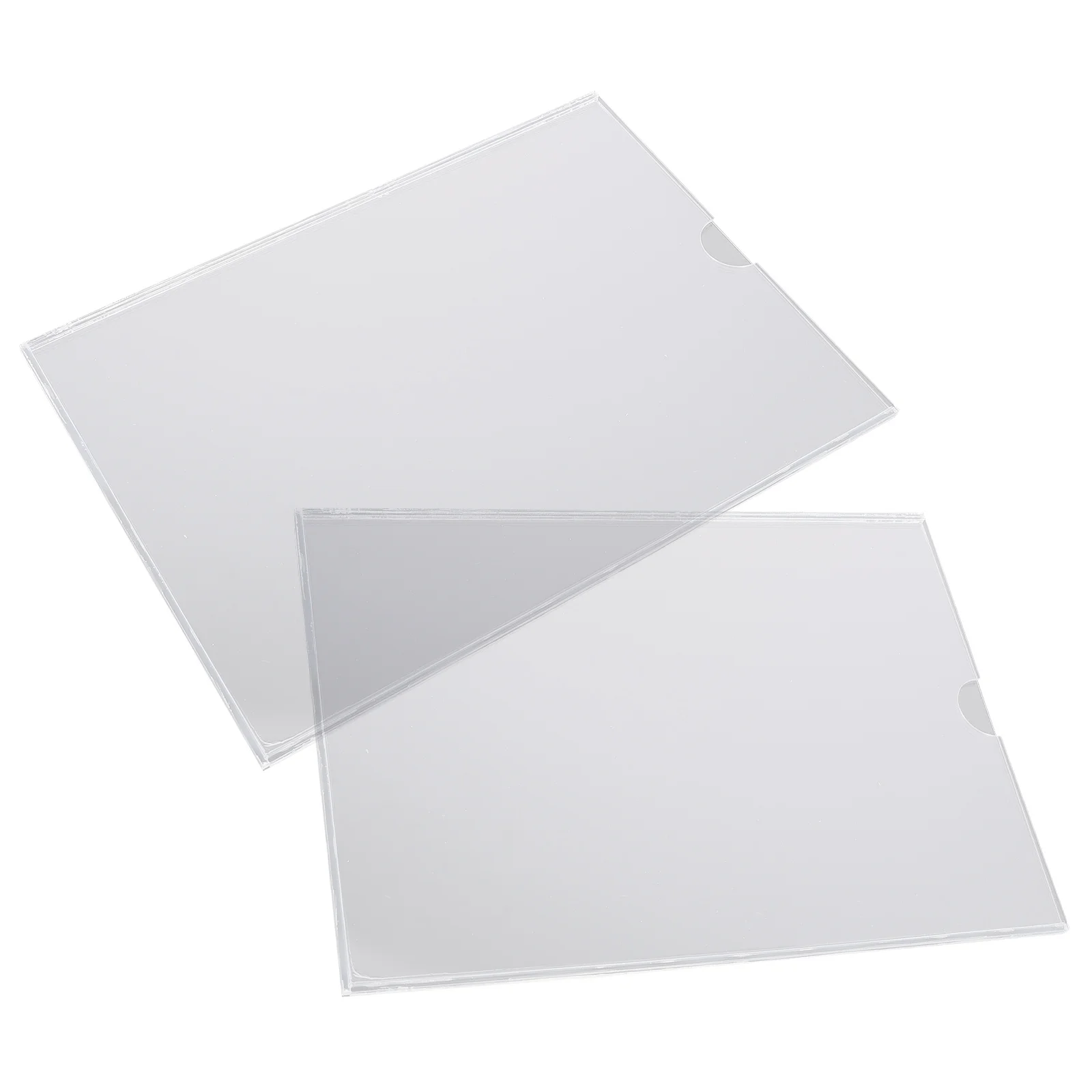 

2pcs Acrylic Display Box A4 Clear Holder For Cards Labels Wall Rack Item Show Stand Storage Organizer Transparent Shelf