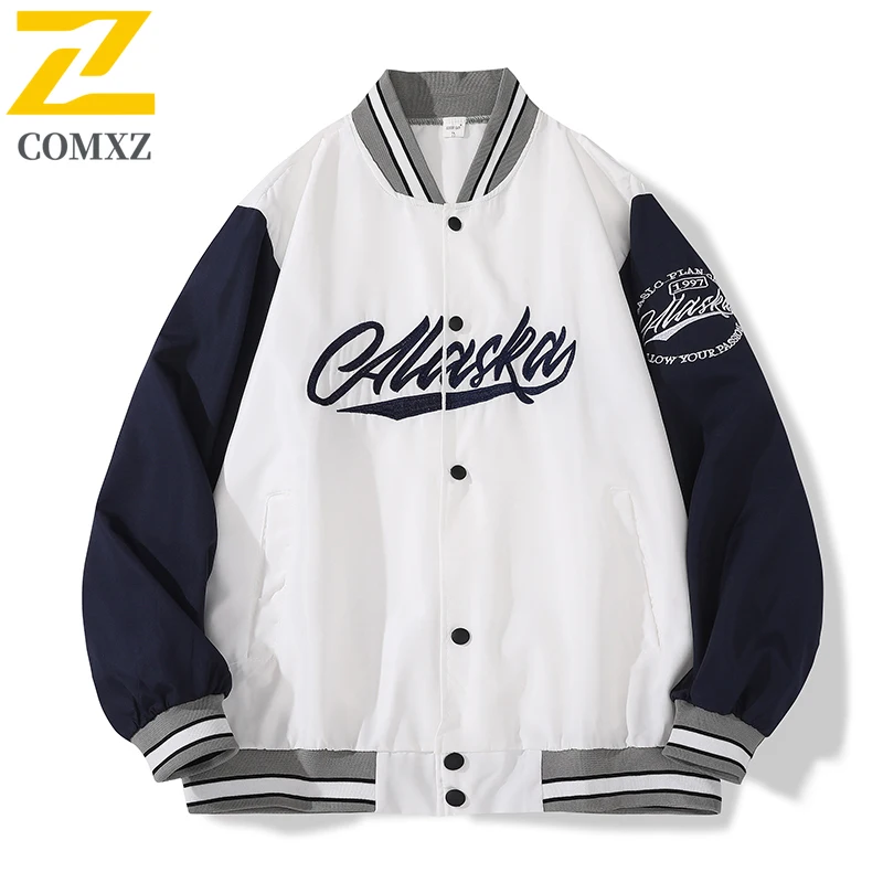 2025 Autumn New Men's Loose - Fit Korean - Style Trendy Baseball Jacket Versatile Outerwear for Men Ideal for Autumn Wear