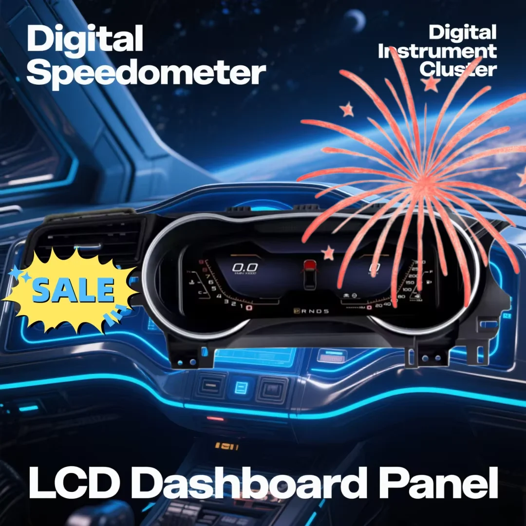 12.3-inch digital instrument cluster For Ford Mustang (2015-2021) odometer tachometer instrument cluster IOS Carplay support RHD
