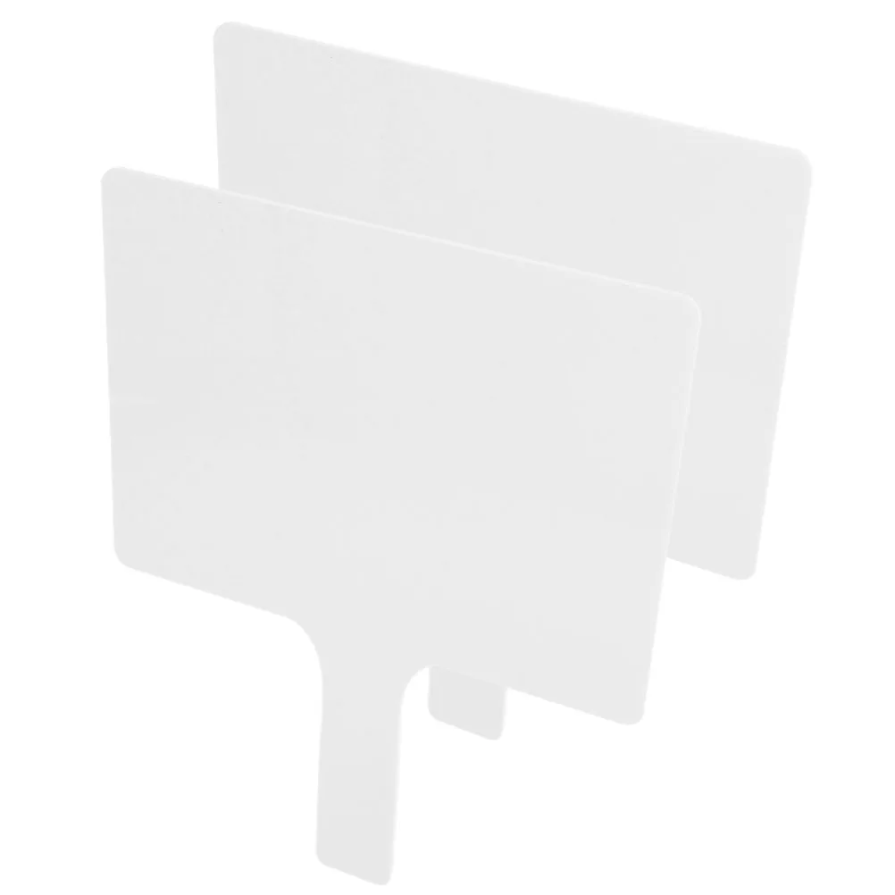 

2Pcs Double-Sided Handheld Whiteboard Classroom Acrylic Answer Paddle Reusable Dry Erase Board Interactive Learning Tool