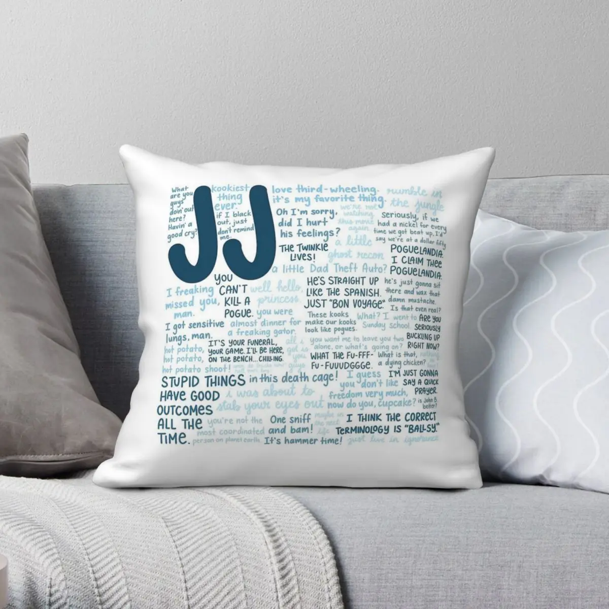 JJ Maybank S2 Quotes Square Pillowcase Polyester Linen Velvet Printed Zip Decorative Throw Pillow Case Sofa Cushion Cover