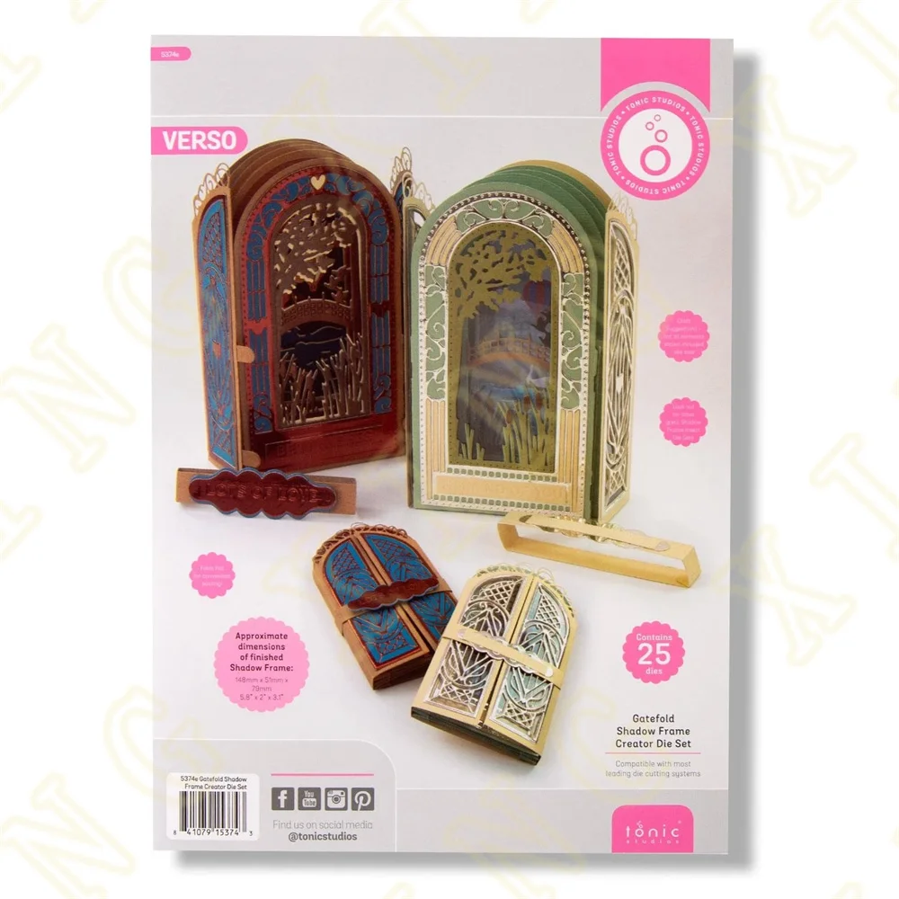 

Gate Fold Shadow Frame Metal Craft Cutting Dies DIY Scrapbook Paper Diary Decoration Card Handmade Embossing 2023 Hot Selling