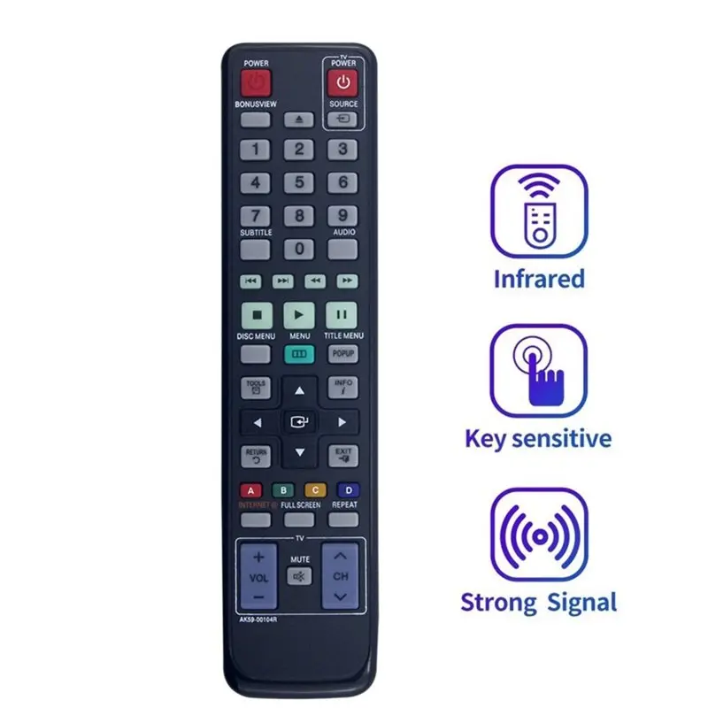 B27B AK59-00104R Replace Remote For Blu-Ray DVD Player BD-C5300