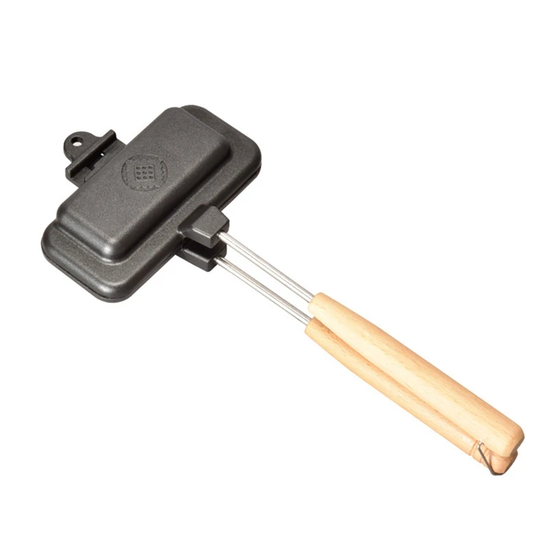 เครื่องทำแซนวิชร้อนพร้อมแผ่นไม่ติดกระทะเครื่องทำแซนวิชอาหารเช้าแบบสองด้านการทอดแซนวิชกับจับแบบถอดได้ใหม่