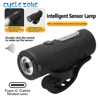 Bicycle Front Lights Intelligent Light Sensor MTB Bike Headlight TYPE-C Rechargeable Flashlight for Bicycle LED Cycling Lantern