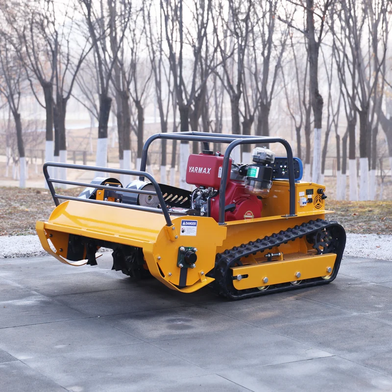 Customized Top Rc Flail Mower Remote Control Automatic Robotic Lawn Mower Mulcher Machine for Grass Cutter flail mower