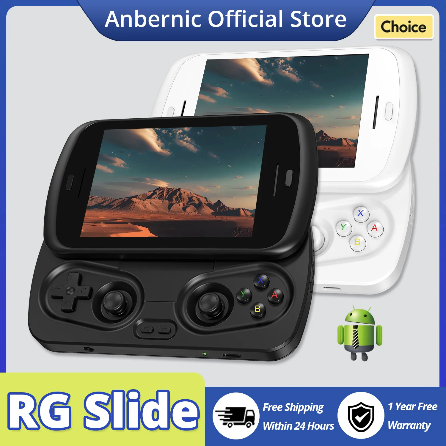 

Портативная игровая консоль ANBERNIC RG Slide с 4,7-дюймовым LTPS In-Cell дисплеем 1280*960, ретро-игровой плеер, Android 13, 5000 мАч
