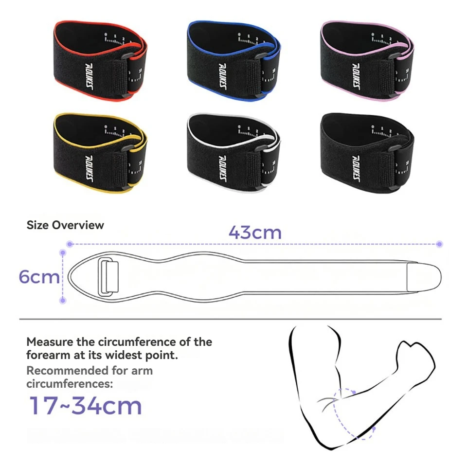 AOLIKES 1PCS Tennis Elbow Brace for Men Women for Tendonitis,Golfers Elbow Tennis Elbow Strap Band,Forearm Brace,Adjustable