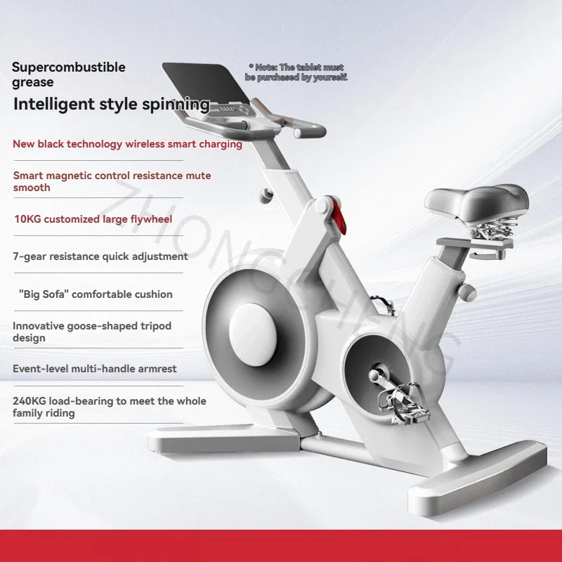 Fitness and weight loss exercise bike, home use spinning bike, smart magnetic resistance, silent operation, for indoor use.
