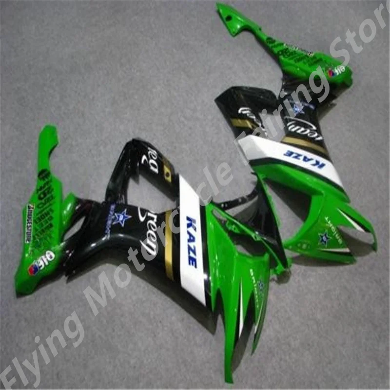 For green white black KAWASAKI NINJA 2008 2009 2010 ZX-10R hot green black ZX10R ZX 10R 08-10 08 09 10 Fairing