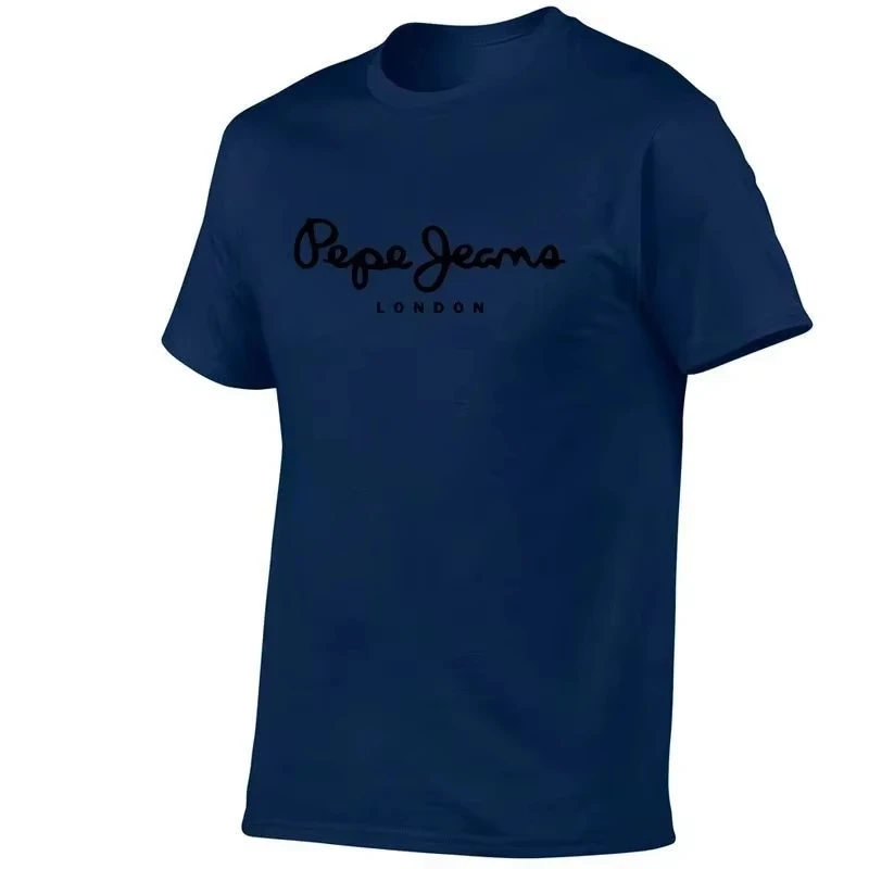 

2025 Summer Hot Sale Pepe-Jeans-London Logo T-Shirt Summer Men's _Women's Short Sleeve Popular Tees Shirt Tops Unisex T-Shirt
