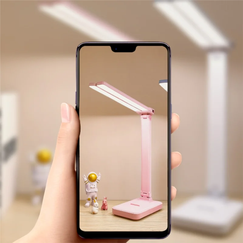 Lampada da scrivania AF90-LED Lampada da scrivania pieghevole con protezione per gli occhi ricaricabile tramite USB a 3 livelli dimmerabile