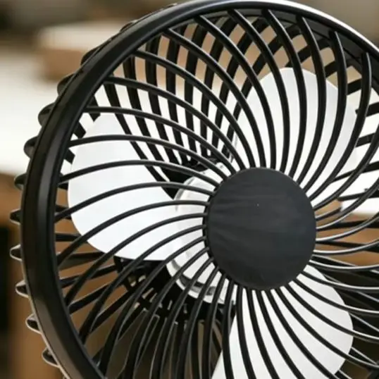 Black Plastic Camping Fan Wireless Outdoor Cooler For Li-Ion Adapter Workshop Field Ventilation Tool