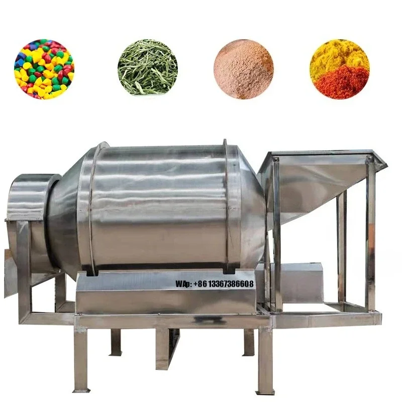 High Quality Automatic Rotary Drum Mixer Agitator Pellet and Powder Mixing Equipment for Food