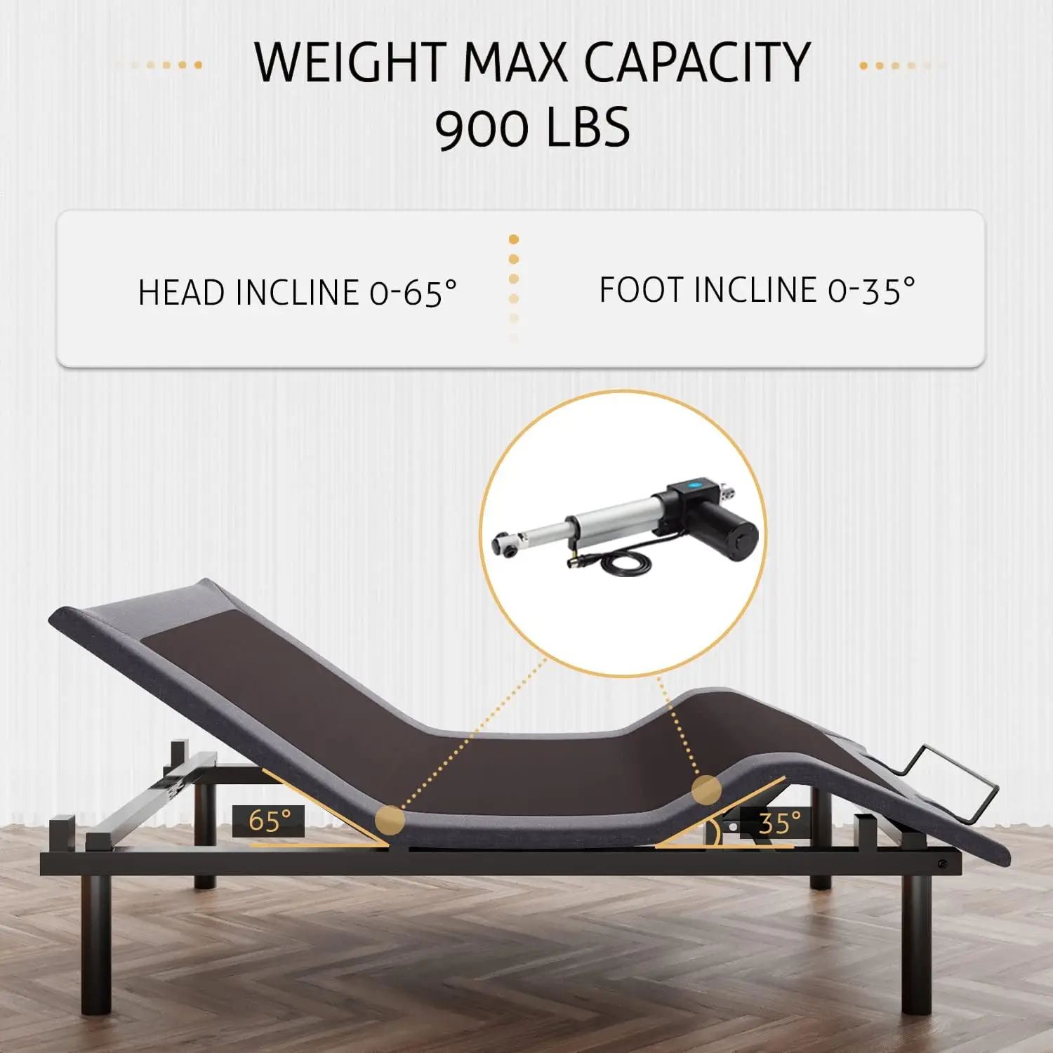 Dasar tempat tidur listrik yang dapat disesuaikan, rangka tempat tidur dasar ergonomis dengan motor yang ditingkatkan dan Remote kontrol nirkabel, diperlukan perakitan