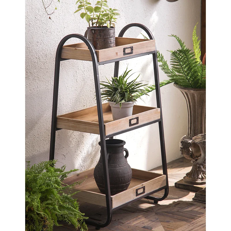 

Industrial Rustic Bathroom Shelf, 3-Tier Wood and Metal Stand, Perfect for Towel Storage and Bathroom Organization