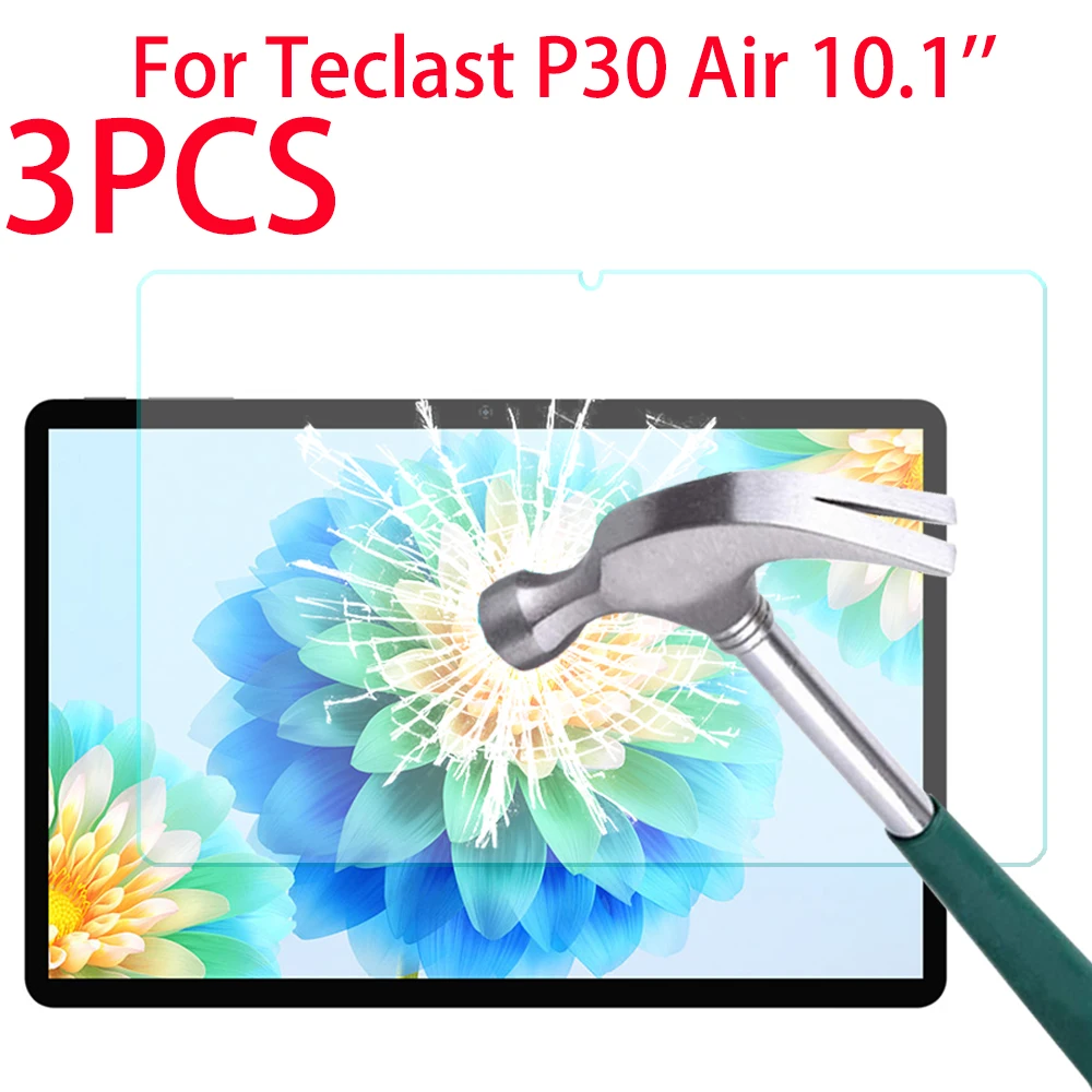 

3 Packs 9H Tempered Glass Screen Protector For Teclast P30 Air 10.1 Inch Protective Film For Tablet Teclast P30AIR Glass Guard