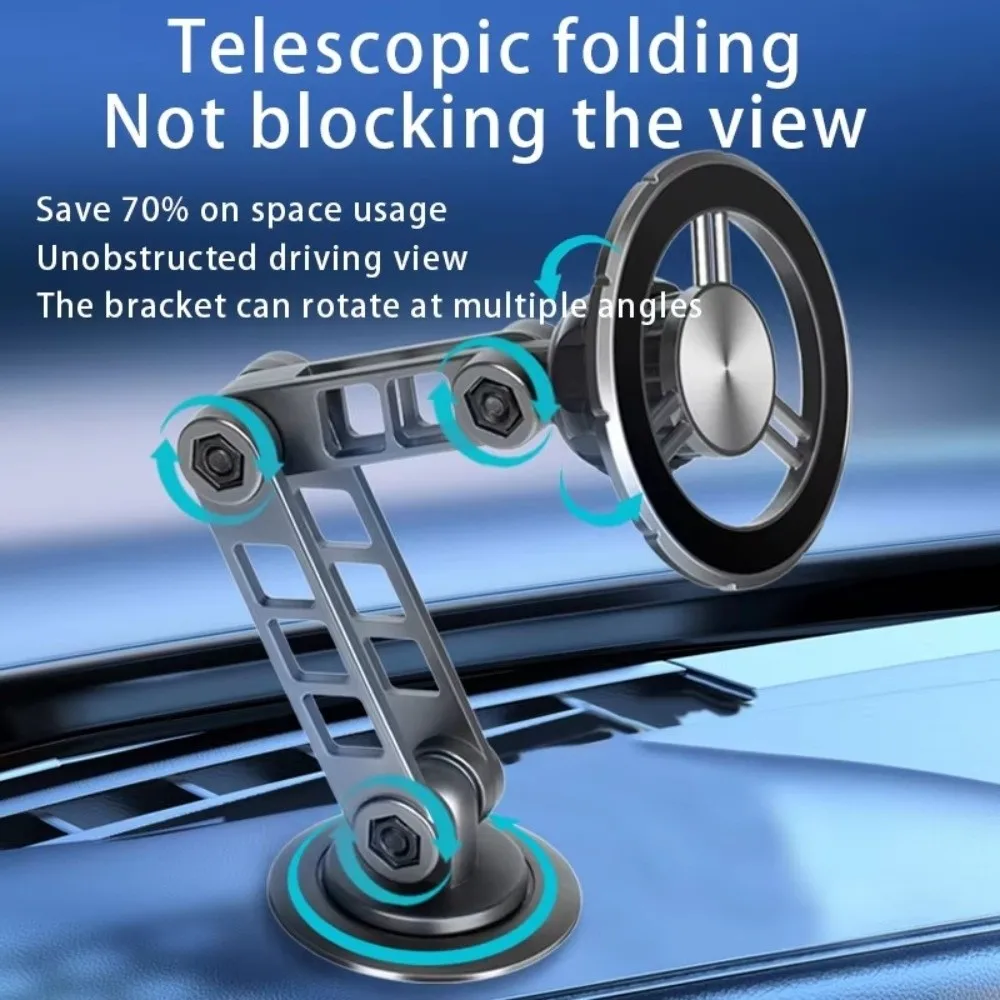 

360° Rotation Magnetic Car Phone Holder Folding Anti-Shake Navigation Bracket Multifunctional Universal Car Cell Phone Holder