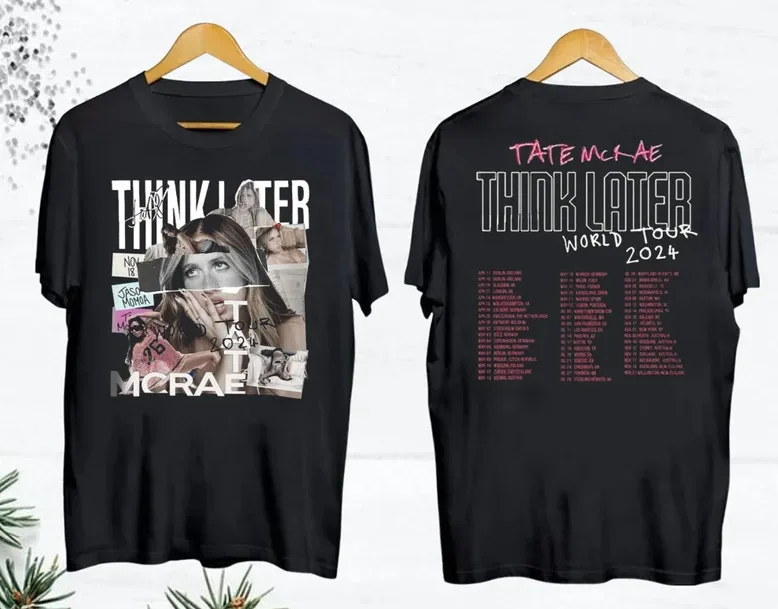 Graphic Tate McRae T-Shirt, Tate McRae The Think Later World Tour 2024 Tour Shir