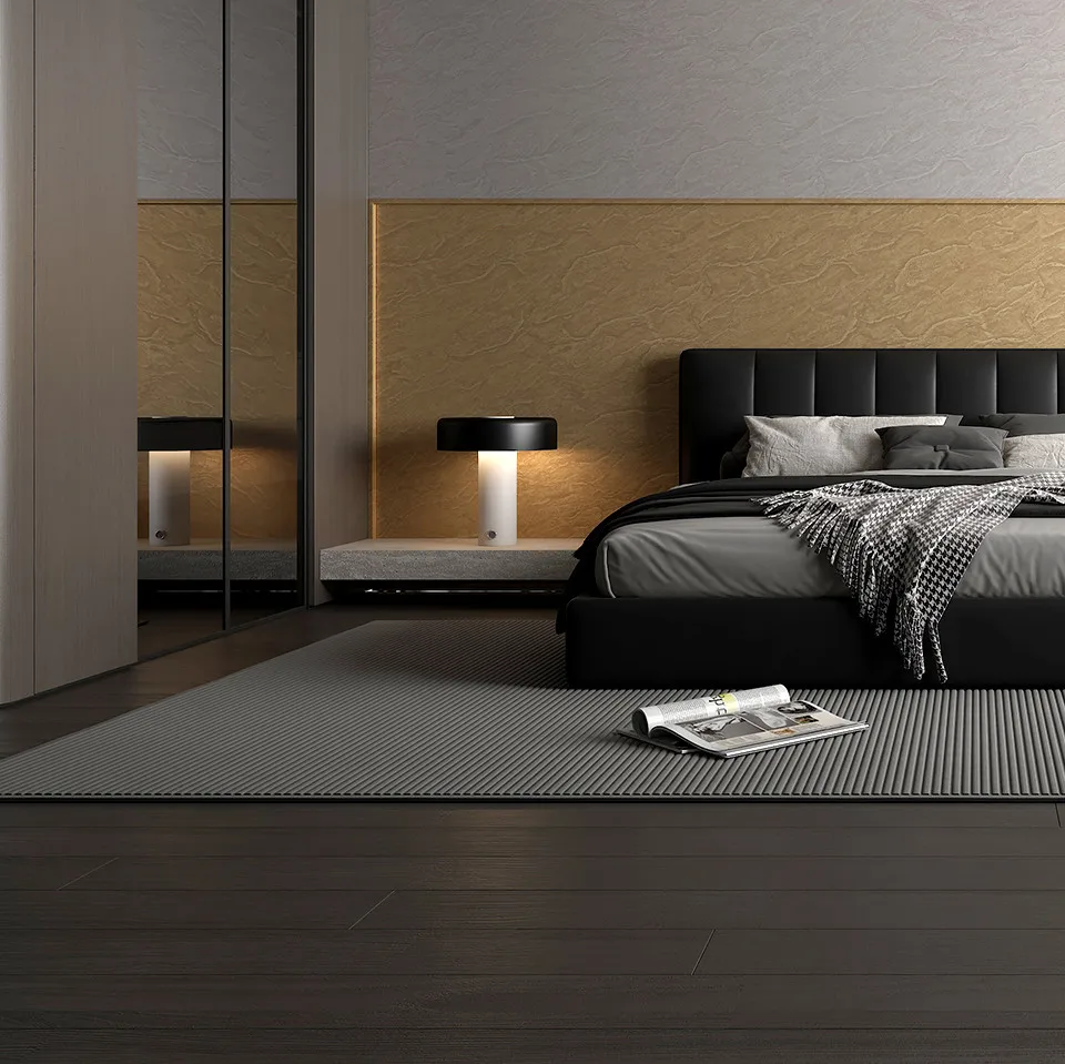 Luminous industrial design waterproof stone surface backlit wall panel for hotel lobby corridors and guest areas