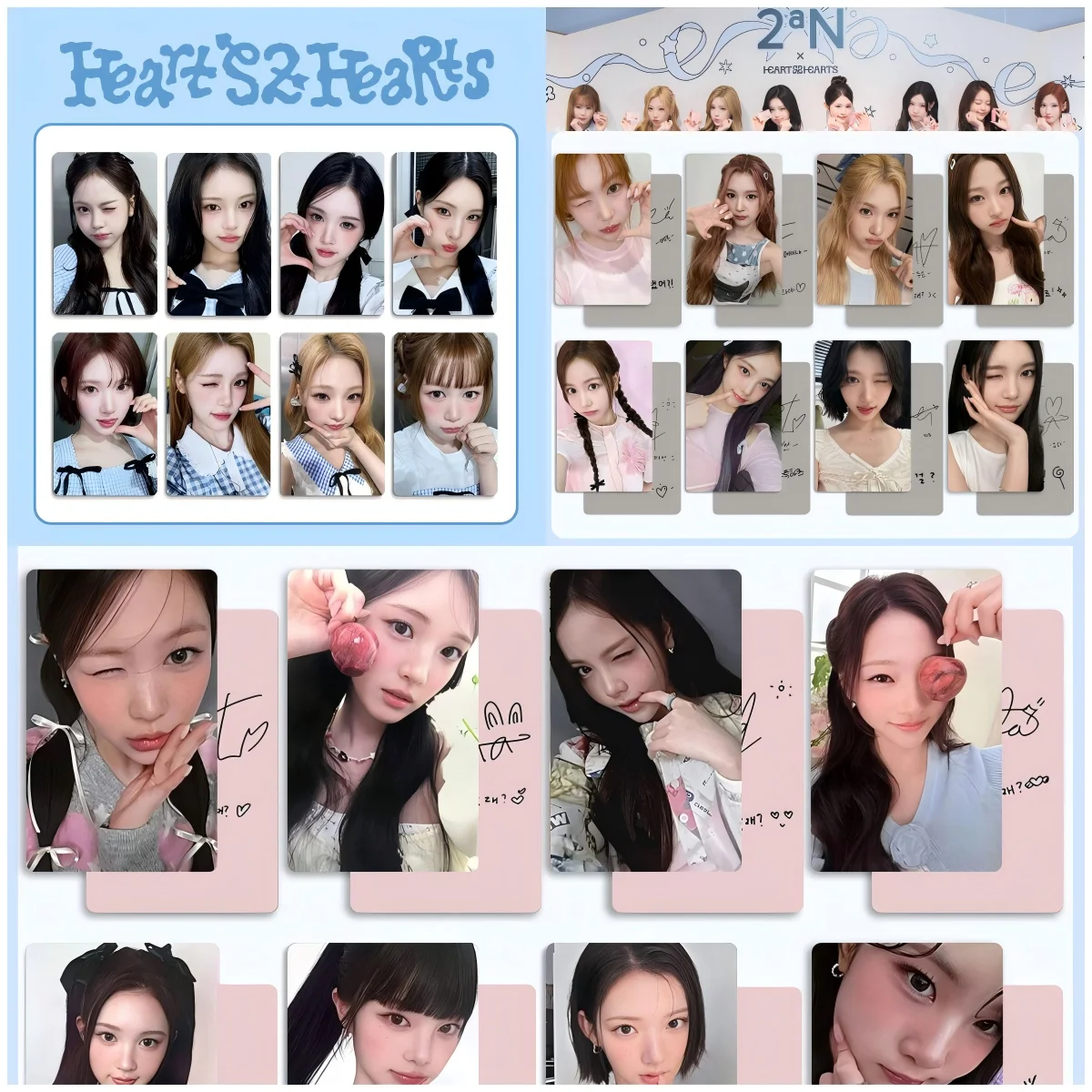 8 photos, posters, albums, LOMO cards, kpop gifts for the popular female music group Hearts2hearts