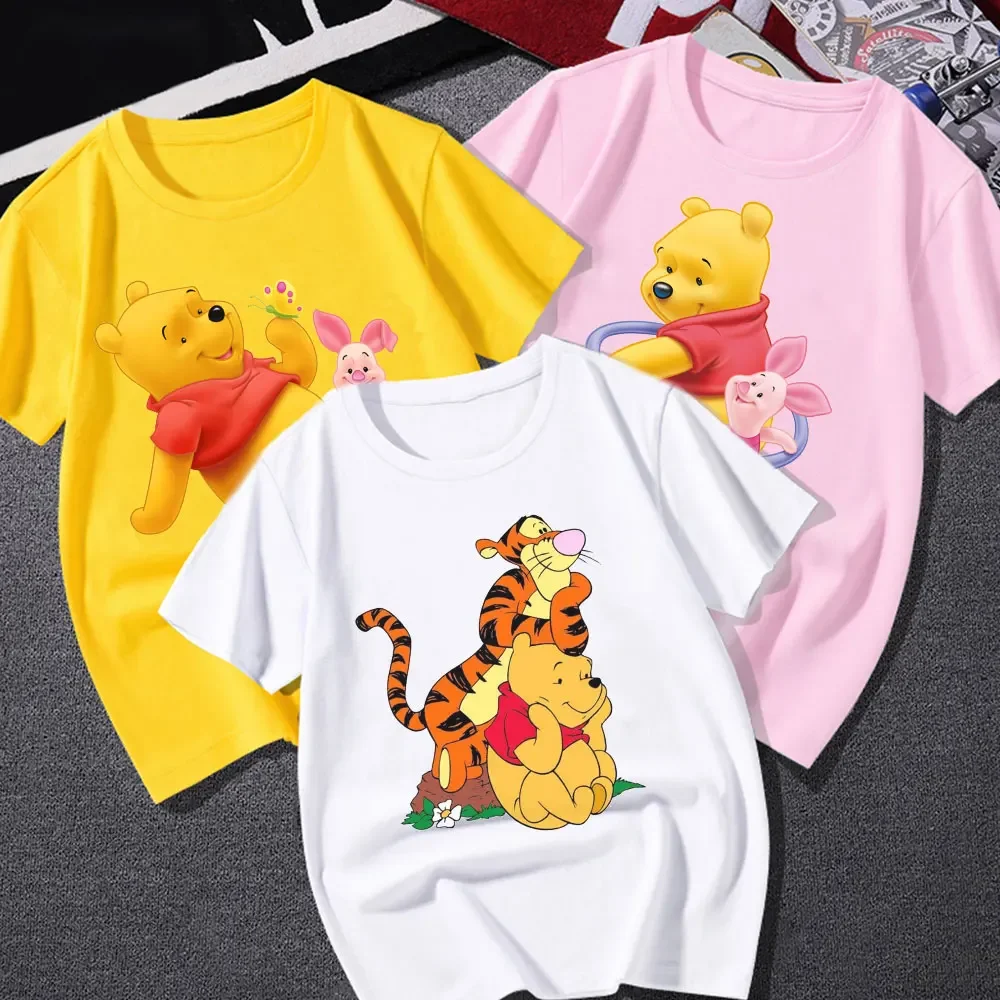 The Many Adventures Of Winnie The Pooh Disney T Shirt Women Y2k Tops Cute Graphic Tees Cartoon Harajuku Oversized T-shirt Female