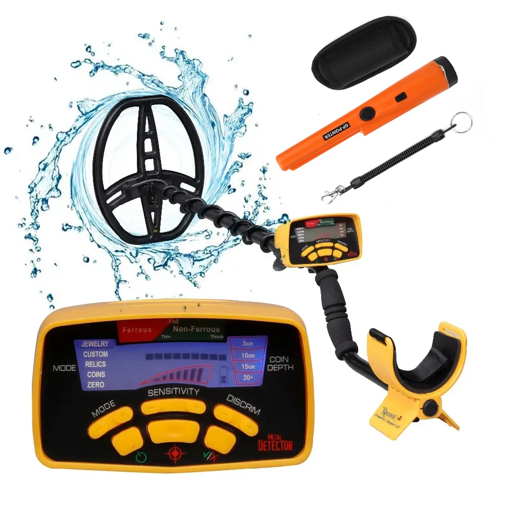 Underground Metal Detector MD6350 Gold Digger Treasure Hunter Pinpointer LCD Display with GP Pointer Optional