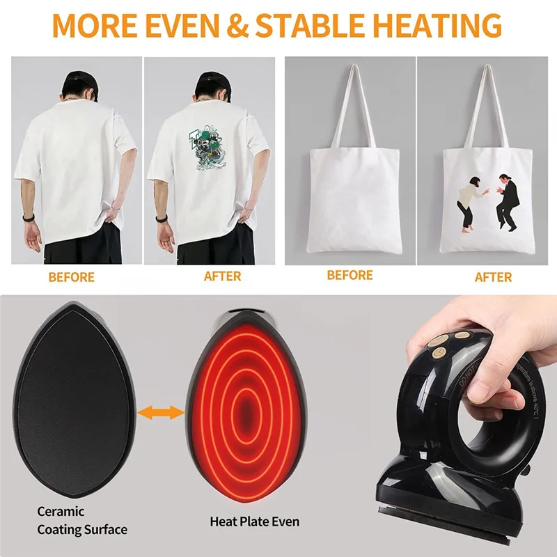 LJL المحمولة آلة الصحافة الحرارة الصغيرة لتقوم بها بنفسك السيارات سهلة التدفئة نقل الحديد للملابس أكياس قبعة تي شيرت الطباعة الولايات المتحدة التوصيل