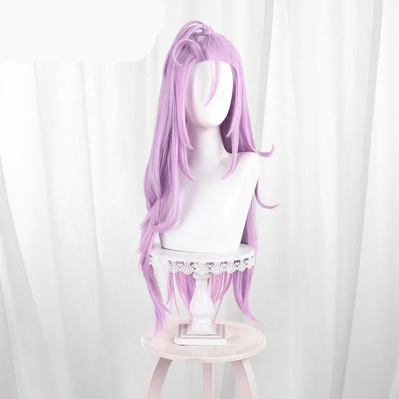Pelucas de Cosplay Aino para mujer, espectáculo de Halloween Genshin Impact, peluca de Cosplay de 80cm, pelo sintético resistente al calor, peluca Aino para fiesta + gorro de peluca