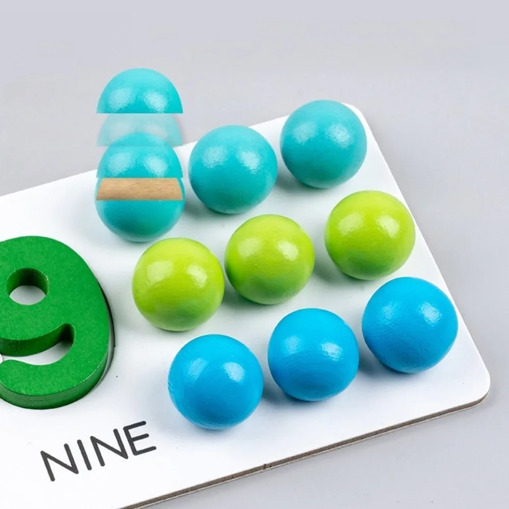 Perles à Clip en bois, éducation précoce, perles colorées assorties, jeu d'entraînement à la motricité Fine, tri des couleurs arithmétiques