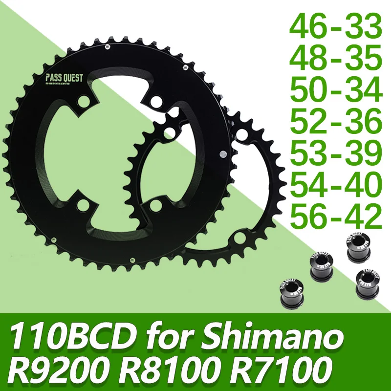 

Chainring 110bcd 4 Bolt for Shimano R9200 R8100 R7100 2x Chainring Road Bike Chainring 46-33T 48-35T 50-34T 52-36T 53-39T 54-40T