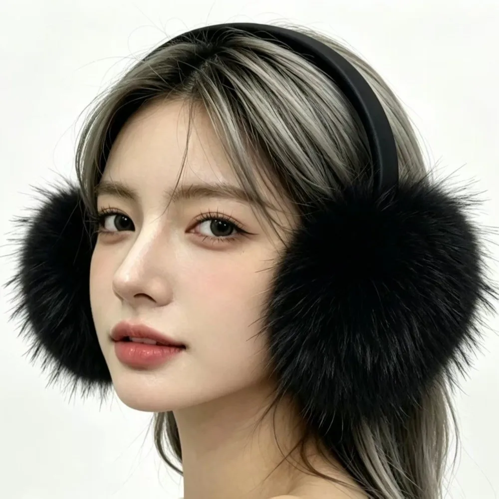 Cute Ear Cap Faux Fur Plush Earmuffs Solid Color Thicken Winter Earmuffs Ear Muffs Earflap Ear Mask Girl