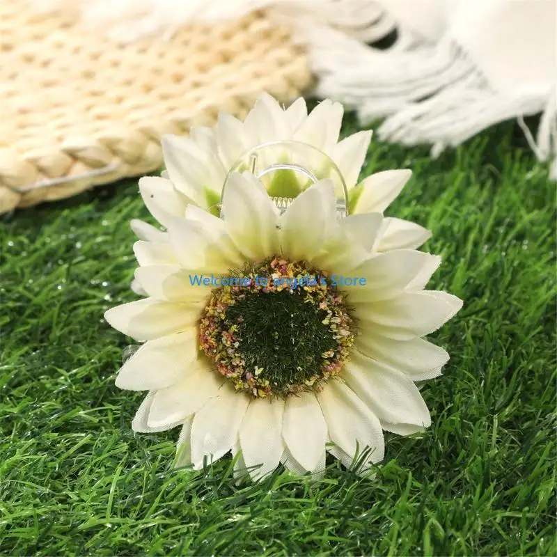 X4YC – pince à cheveux tournesol, Barrettes élégantes, pince à cheveux, ornement délicat