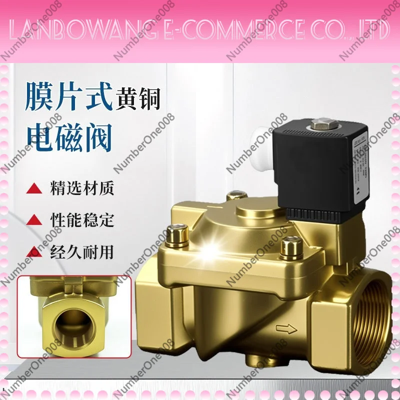 2/2 Way Normally Closed Brass Solenoid Valve Pilot Operated Diaphragm Threaded for Water