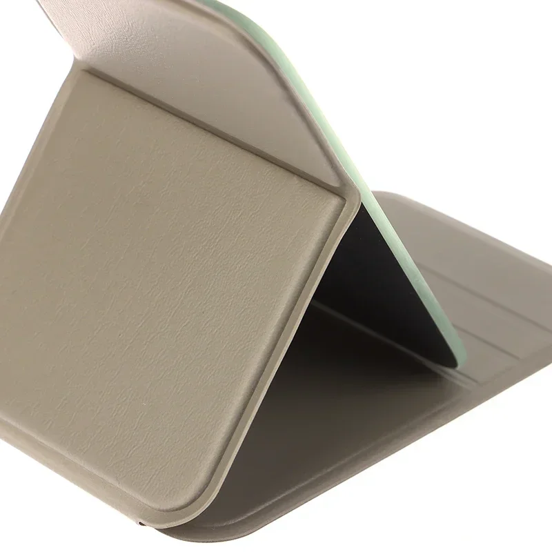 Mini PU Desktop Makeup Mirror Portable Beauty Adjustable Makeup Stand Mirror Foldable Pocket Compact Vanity Cosmetic Mirrors