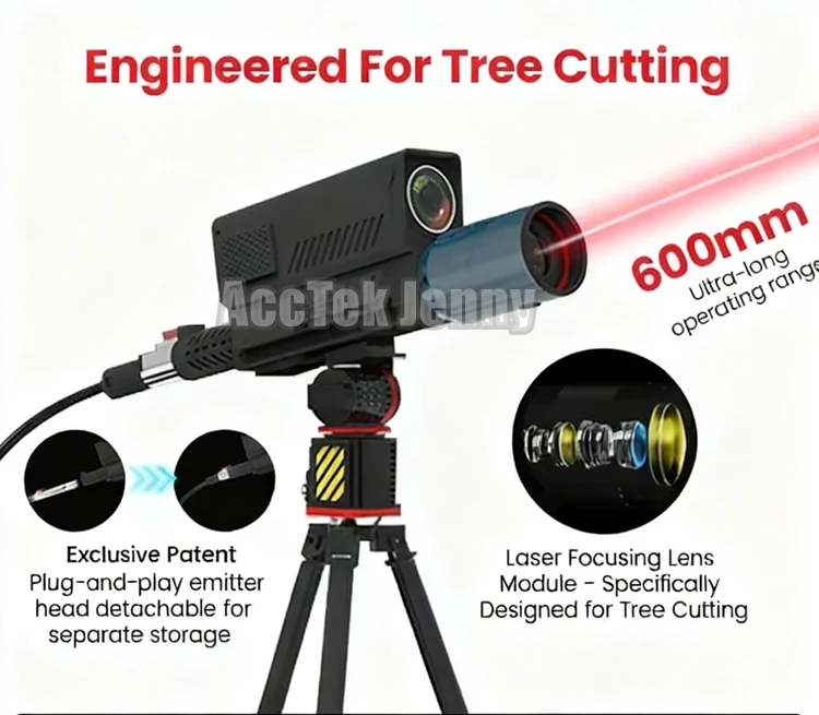 고출력 나무 절단 레이저 1000w 1500w 2000와트 원격 섬유 레이저 청소기 장애물 제거용