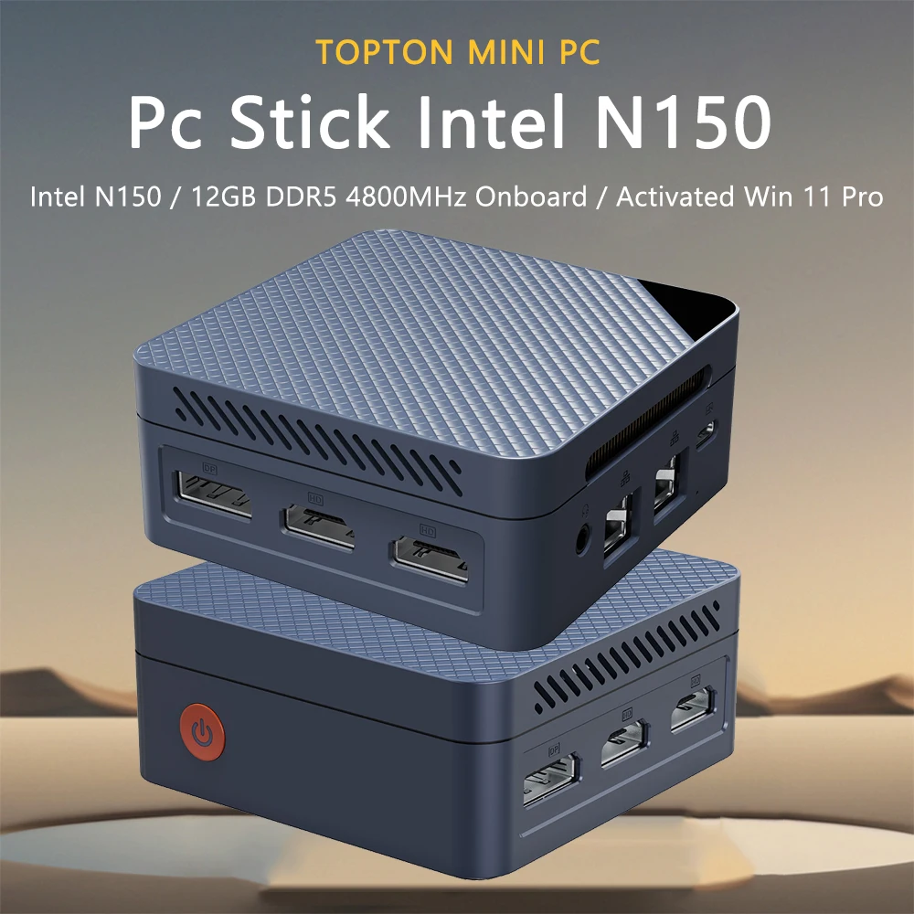 Mini PC Twin Lake Intel N150 CPU Better Than N100 Activated Windows 11 Pro Micro Desktop Computer for Business, School, Office