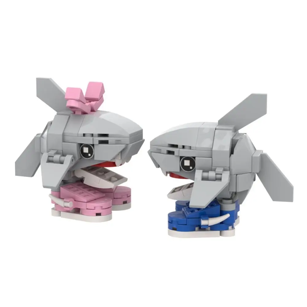 Hai Figur Tralalero Tralala Figur Ornament Lustige Puppe Montage Tungtungsahur Bausteine Beweglich Gelenk