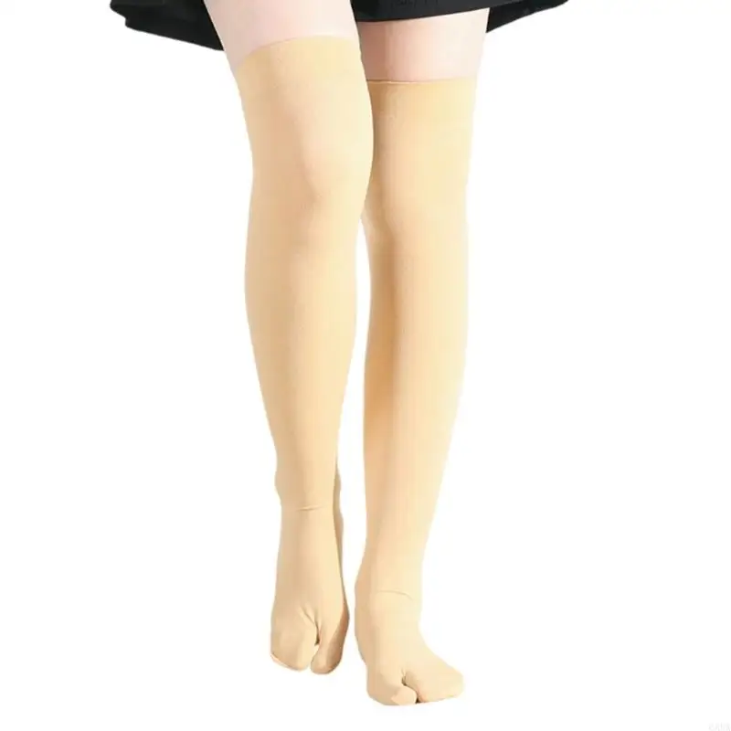 Vớ nữ kiểu dáng truyền thống Nhật Bản co giãn xẻ ngón thông thường trên đầu gối 6XDA