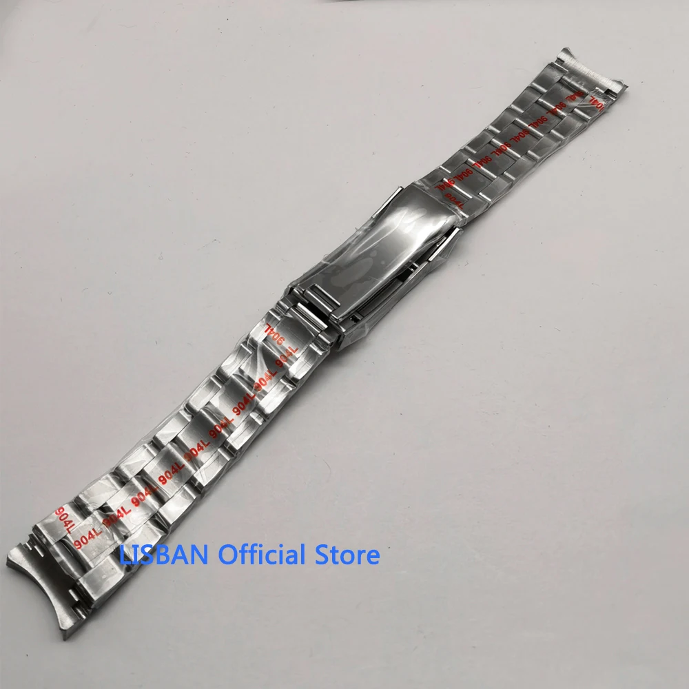 20mm 904L stainless steel bracelet watch band folding buckle fit 36mm 39mm 40mm case strap